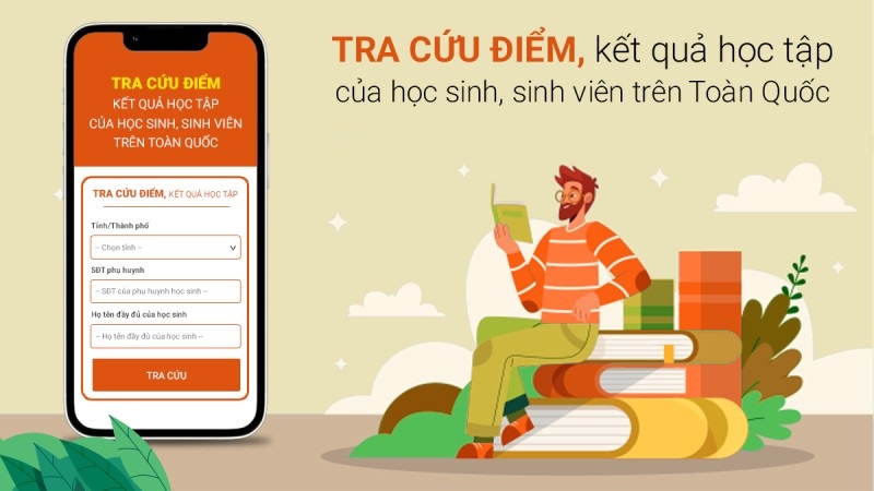 Vnedu công cụ tra cứu điểm, kết quả học tập các cấp.